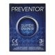 Preventor Super Duper redőzött, rücskös felületű óvszer (3 db) (Közeli lejárati idő)