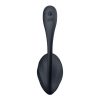 Satisfyer Ribbed Petal vibrációs tojás, vezeték nélküli távirányítóval (fekete) (APP-os)