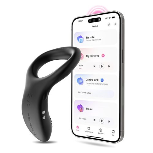Lovense Diamo okos, vibrációs péniszgyűrű (fekete) (APP-os)