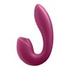 Satisfyer Sunray vibrátor, léghullámos csiklóizgatóval (piros) (APP-os)
