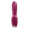 Satisfyer Sunray vibrátor, léghullámos csiklóizgatóval (piros) (APP-os)